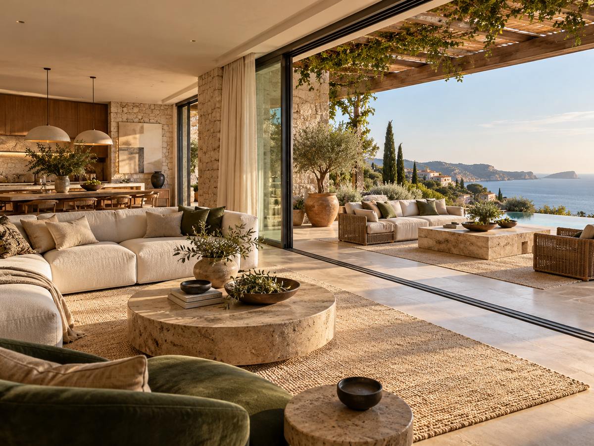 Seamless indoor-outdoor living in contemporary Mediterranean luxury homes
