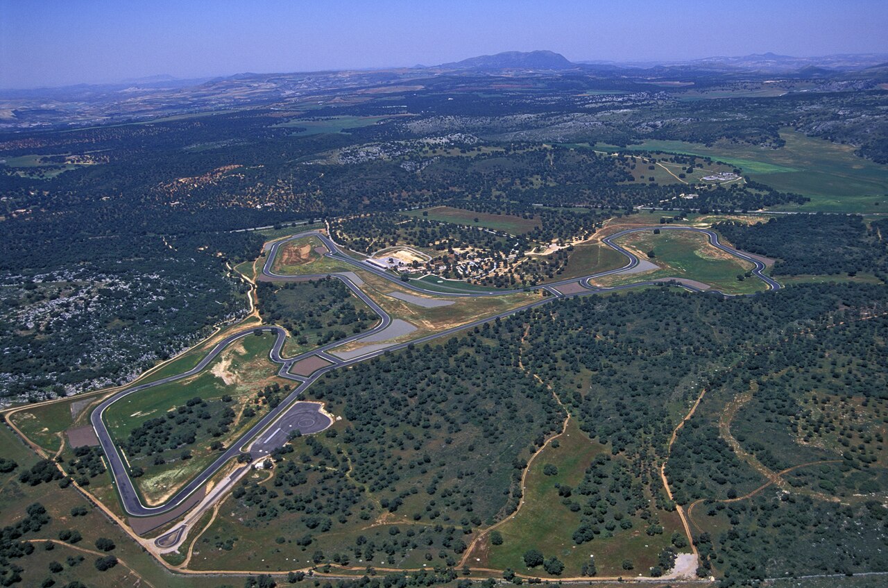 Ascari Club Ronda aerial view of the private circuit near Ronda